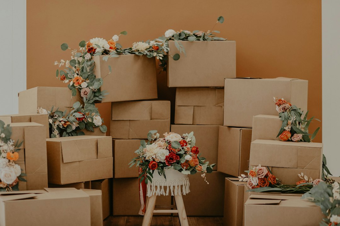 Fresh flowers prepared for delivery, illustrating temperature-sensitive courier transport.